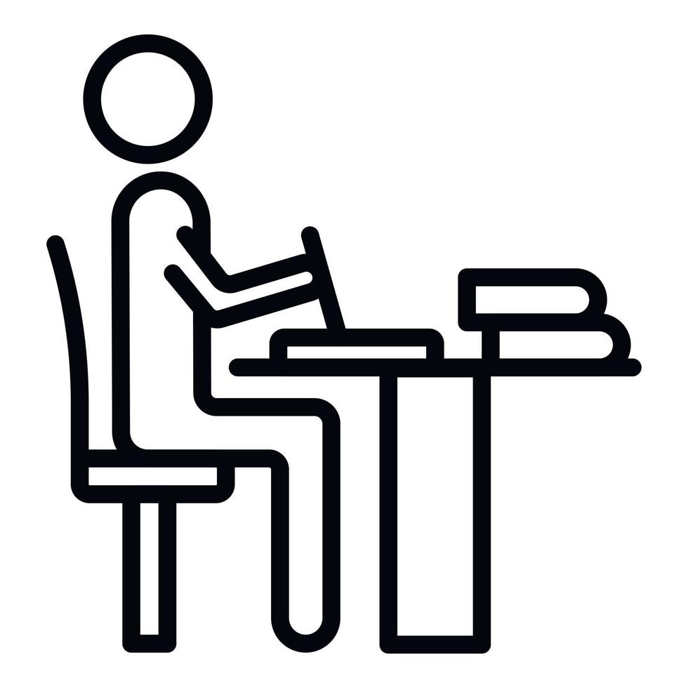 Man at classroom icon, outline style vector