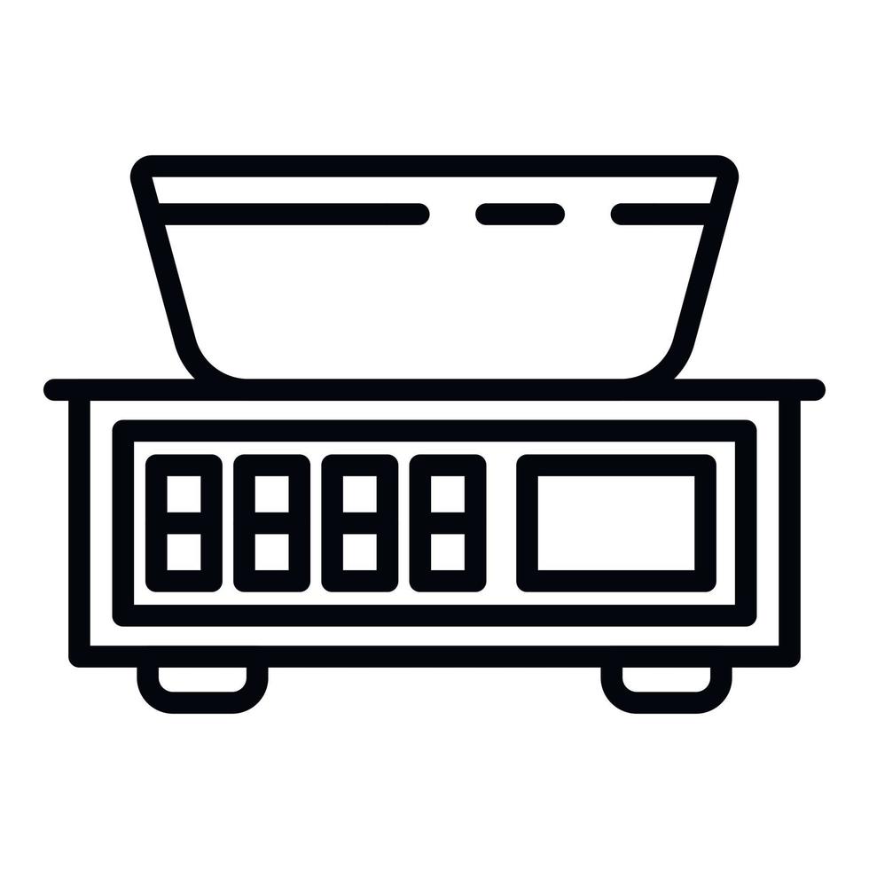 Street market scales icon, outline style vector