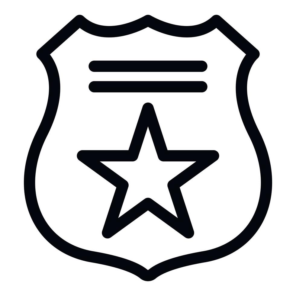 Police sign icon, outline style vector