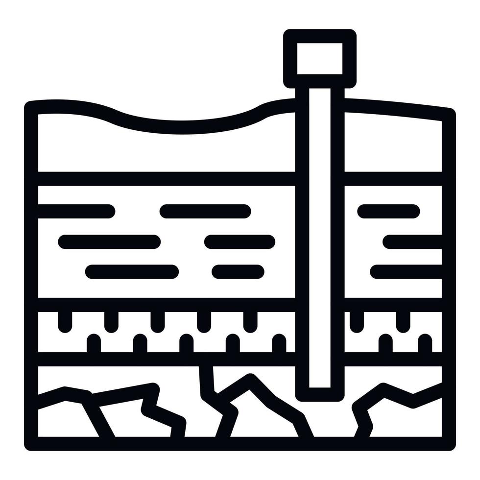 Coal industry icon, outline style vector