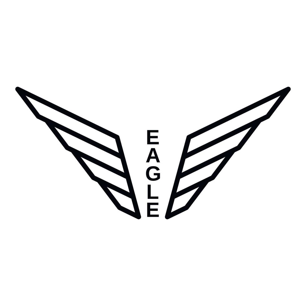 Eagle logo, outline style vector