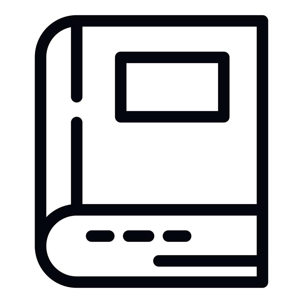 Judge book icon, outline style vector