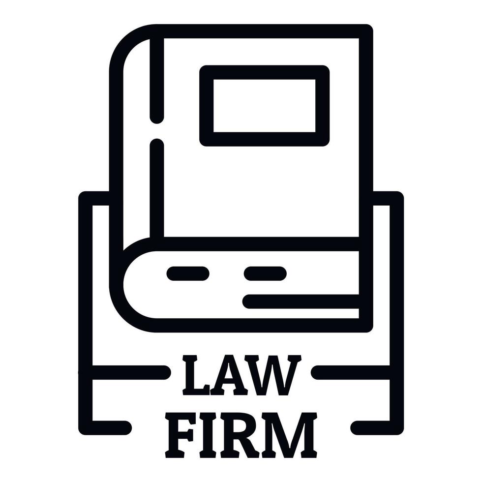 Law firm icon, outline style vector