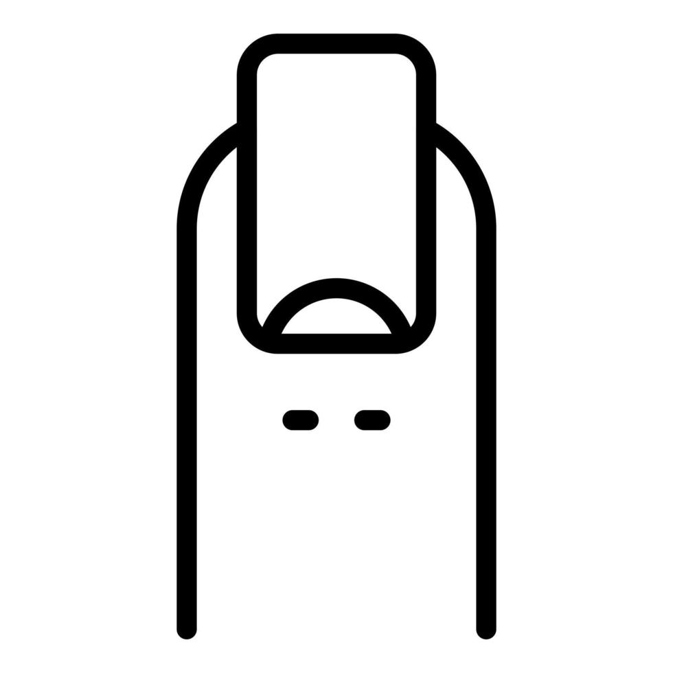 Clean finger nail icon, outline style vector