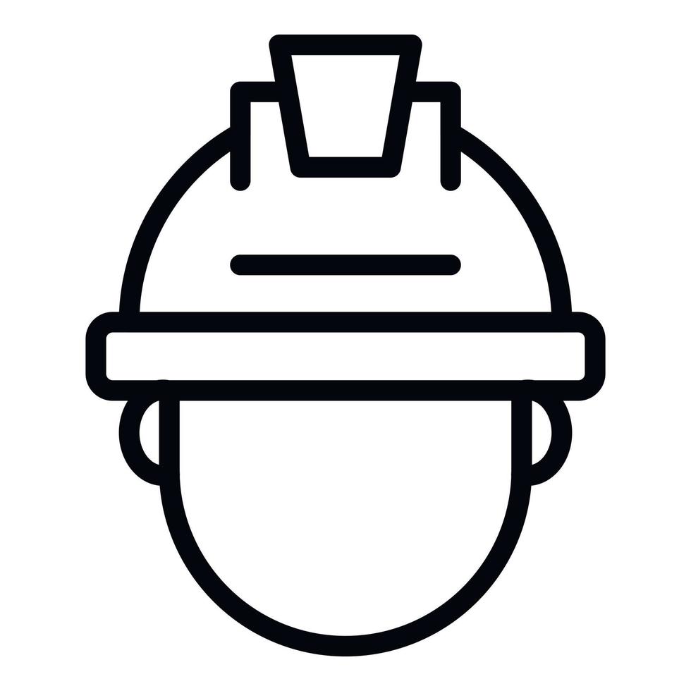 Mining man icon, outline style vector