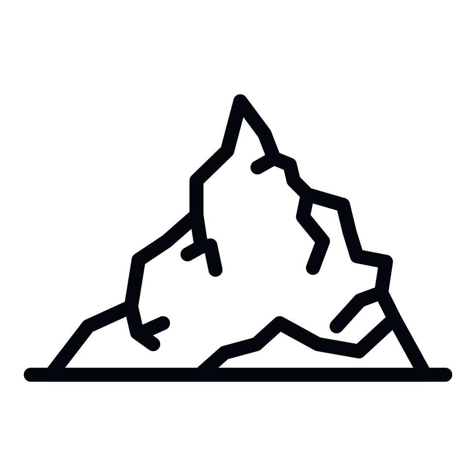 Pile coal icon, outline style vector
