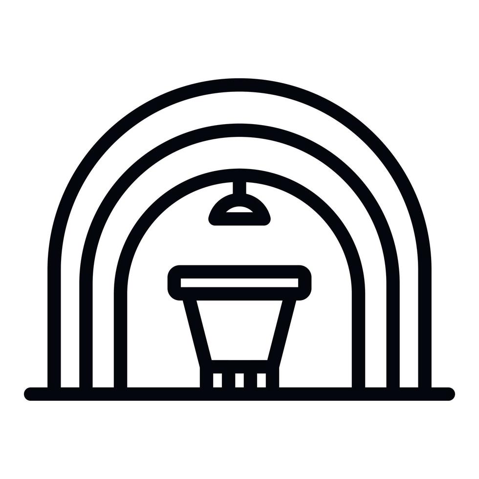 Coal extract tunnel icon, outline style vector
