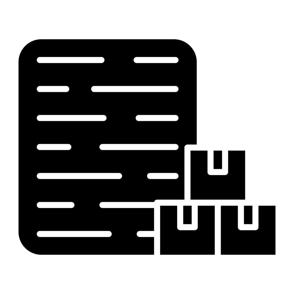 Warehouse Management System Glyph Icon vector