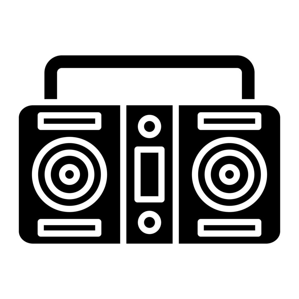 Cassette Player Glyph Icon vector