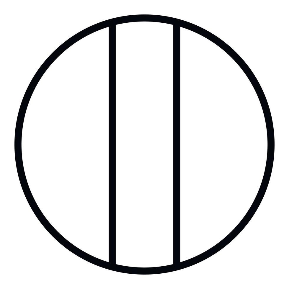 Bolt on top icon, outline style vector