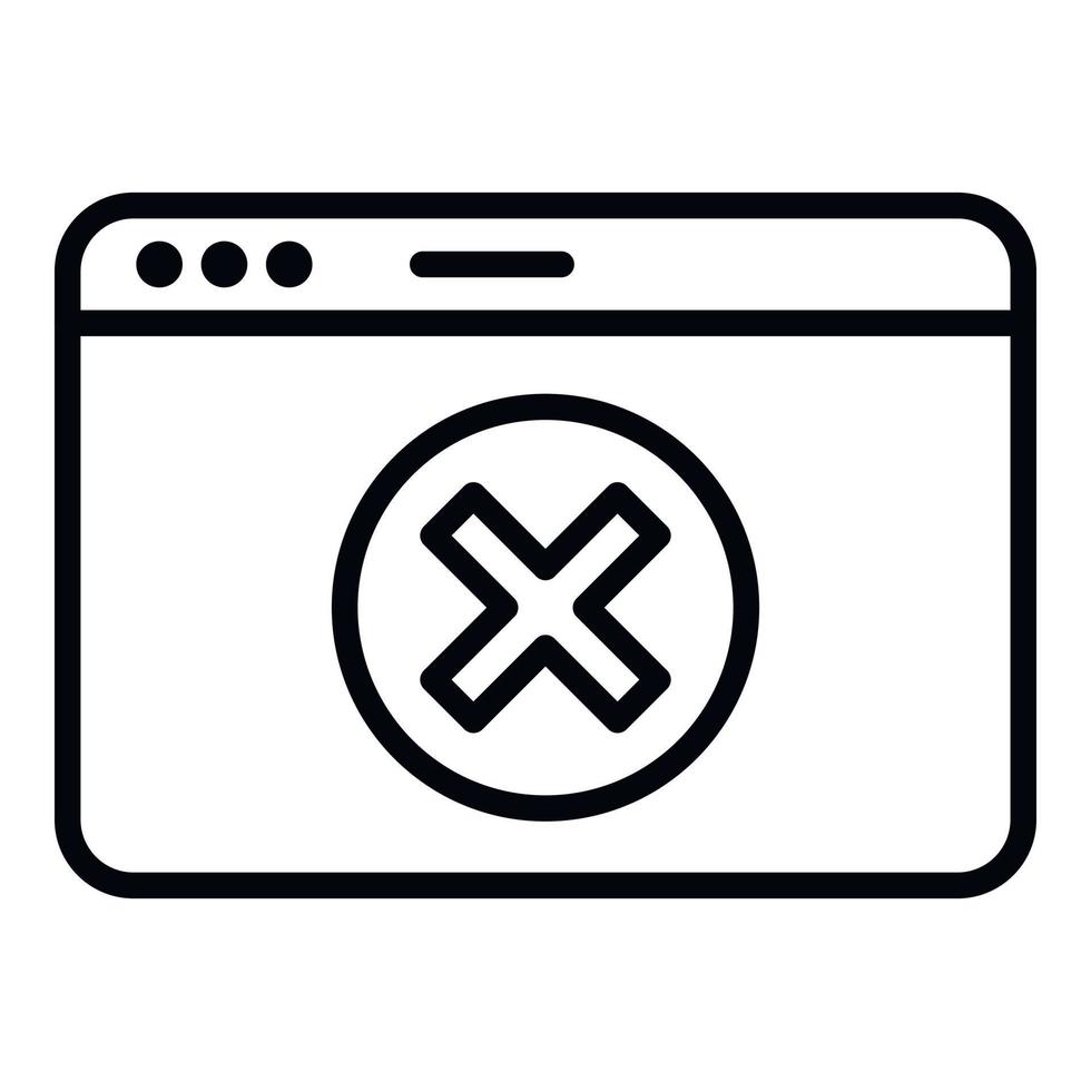 Access denied icon, outline style 15376972 Vector Art at Vecteezy