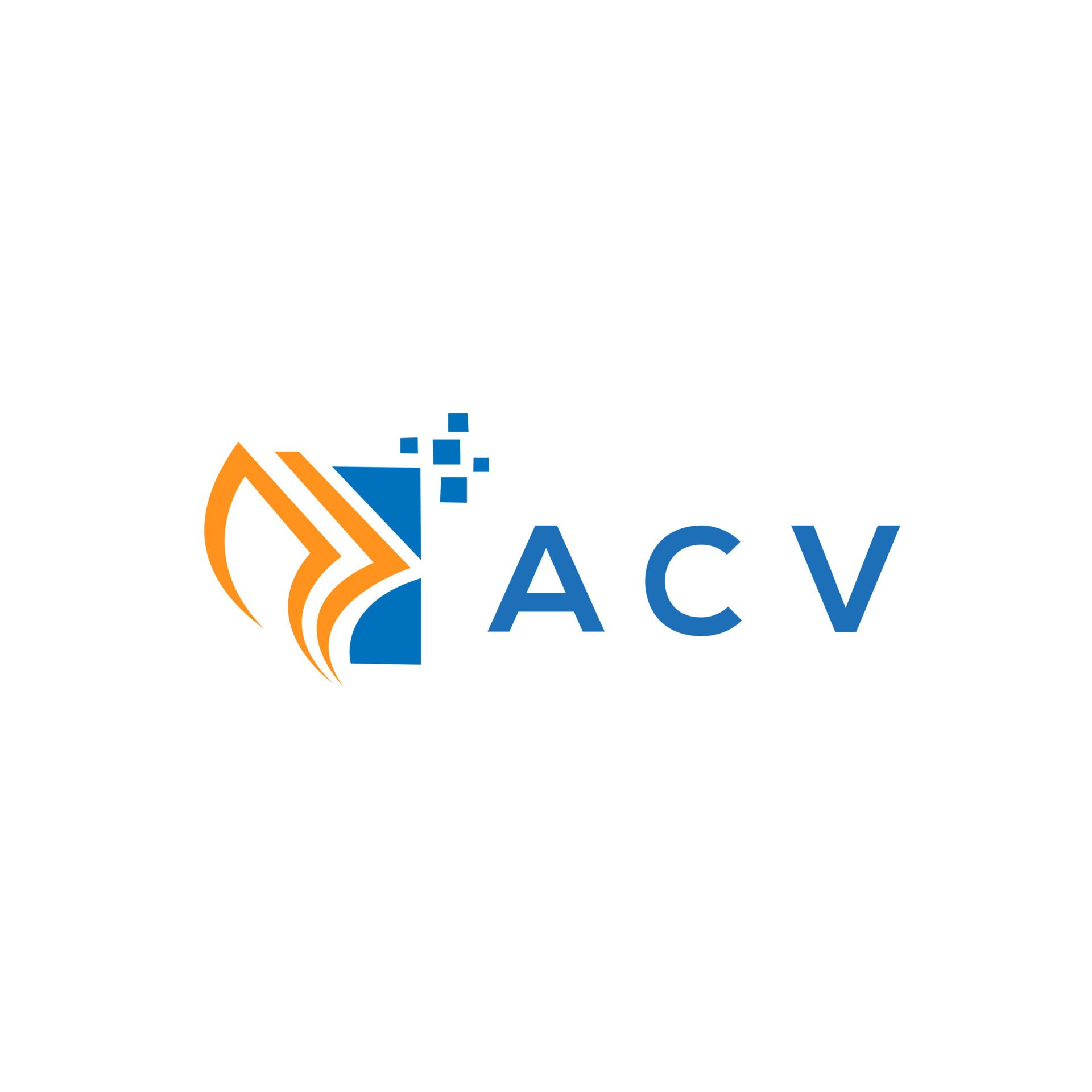 ACV credit repair accounting logo design on white background. ACV ...