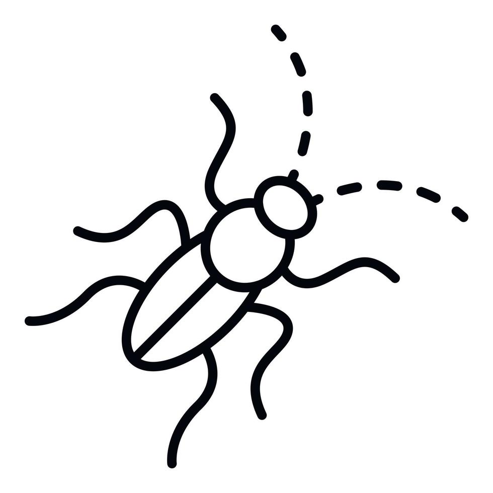 Cockroach icon, outline style vector