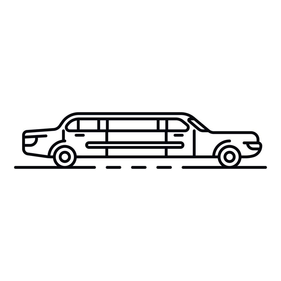 Limousine icon, outline style vector