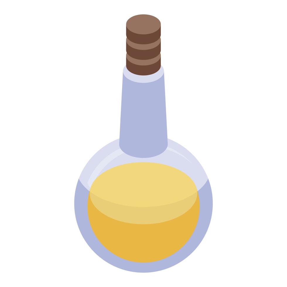 Alchemy potion icon, isometric style vector