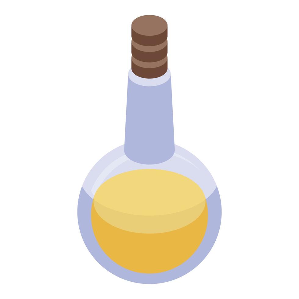 Alchemy potion icon, isometric style vector