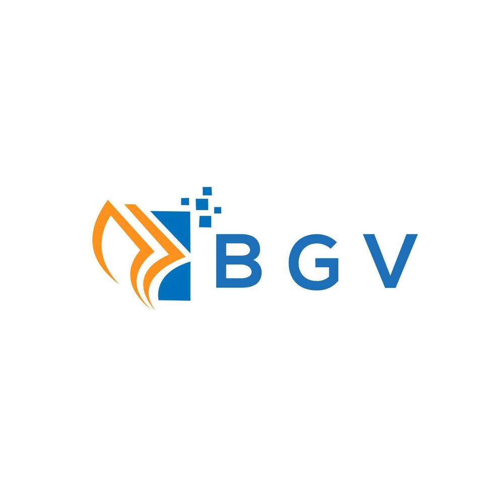 BGV credit repair accounting logo design on white background. BGV creative initials Growth graph letter logo concept. BGV business finance logo design. vector