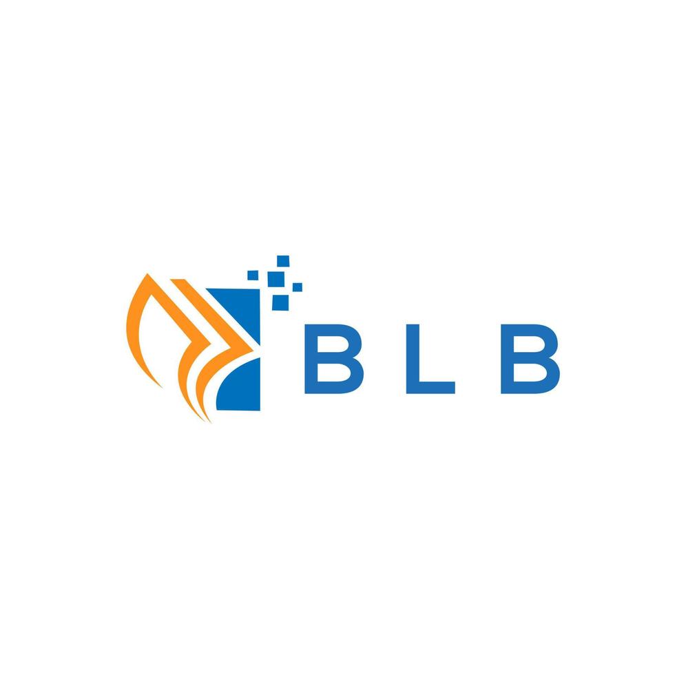 BLB credit repair accounting logo design on white background. BLB creative initials Growth graph letter logo concept. BLB business finance logo design. vector