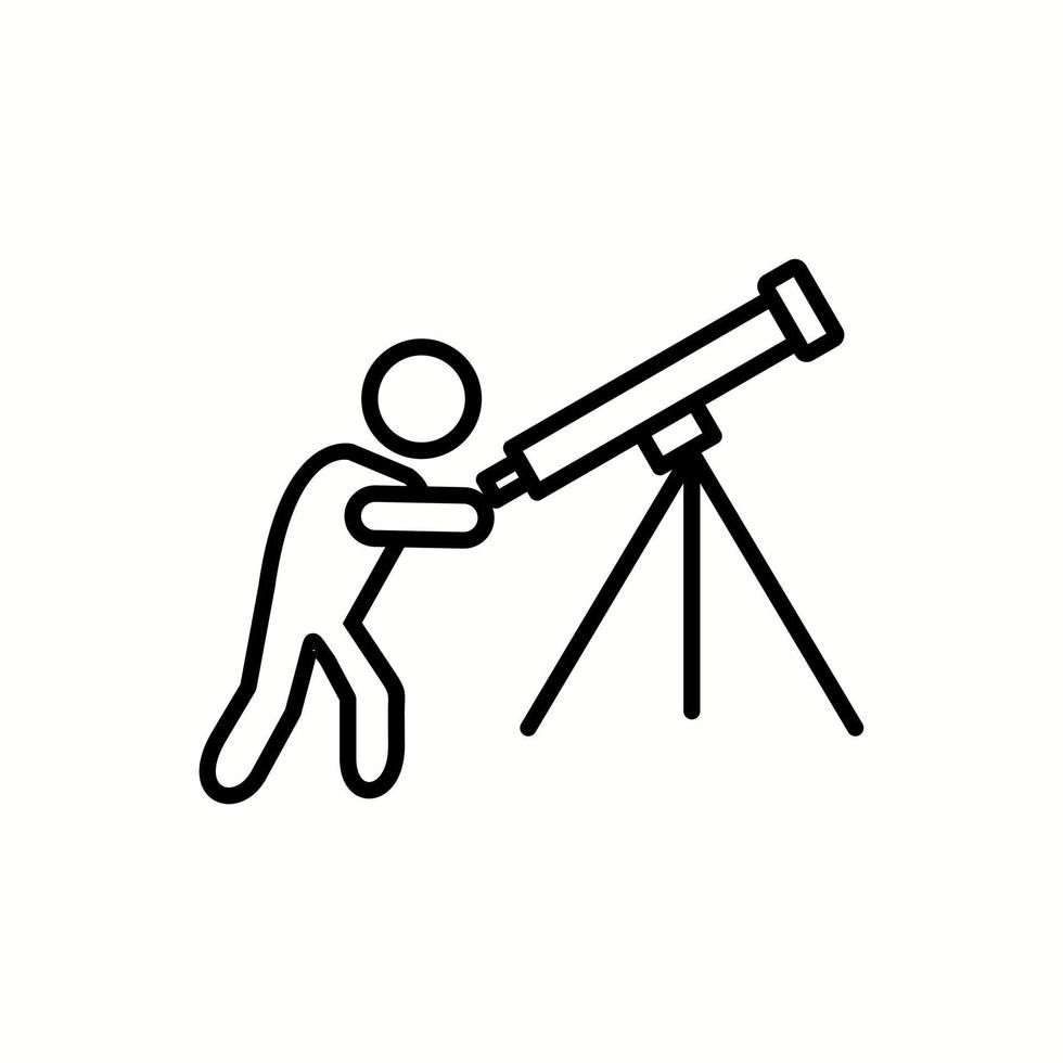 Unique Adjusting Telescope Vector Line Icon