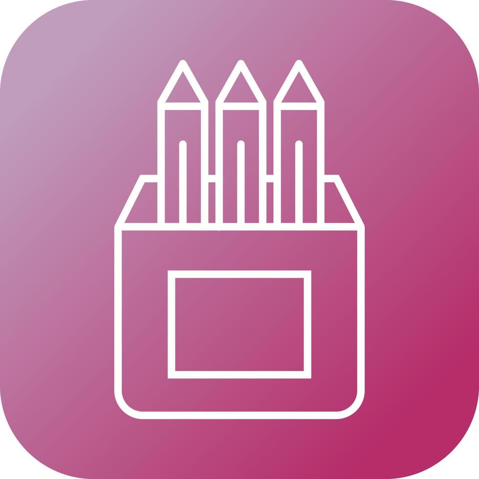 Unique Pencils Vector Line Icon