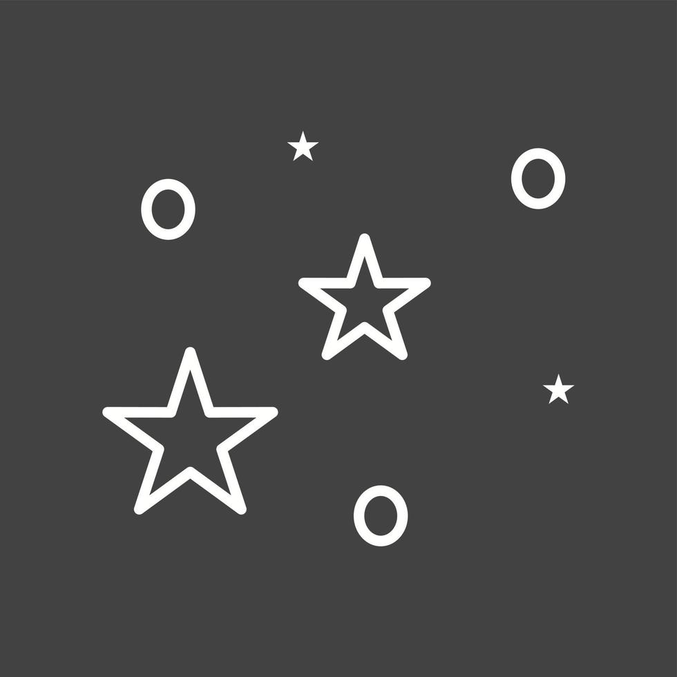 icono de línea de vector de estrellas únicas