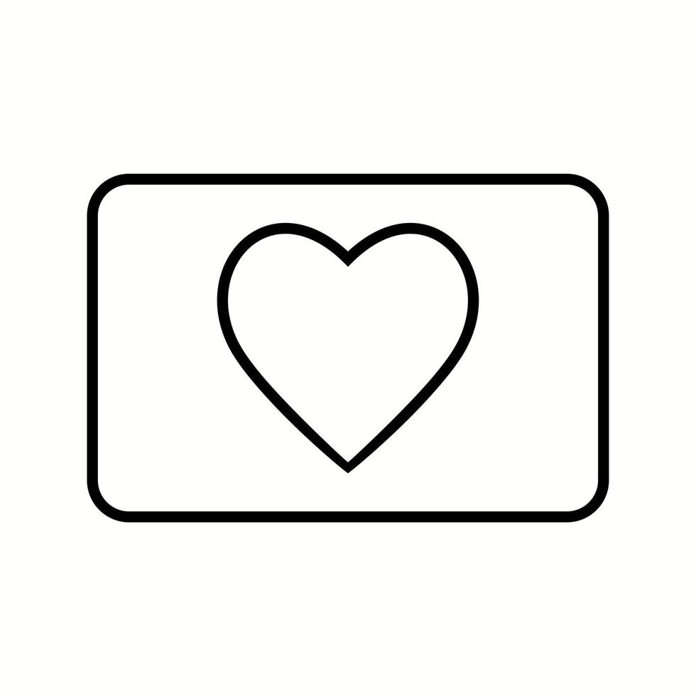 Unique Heart Vector Line Icon