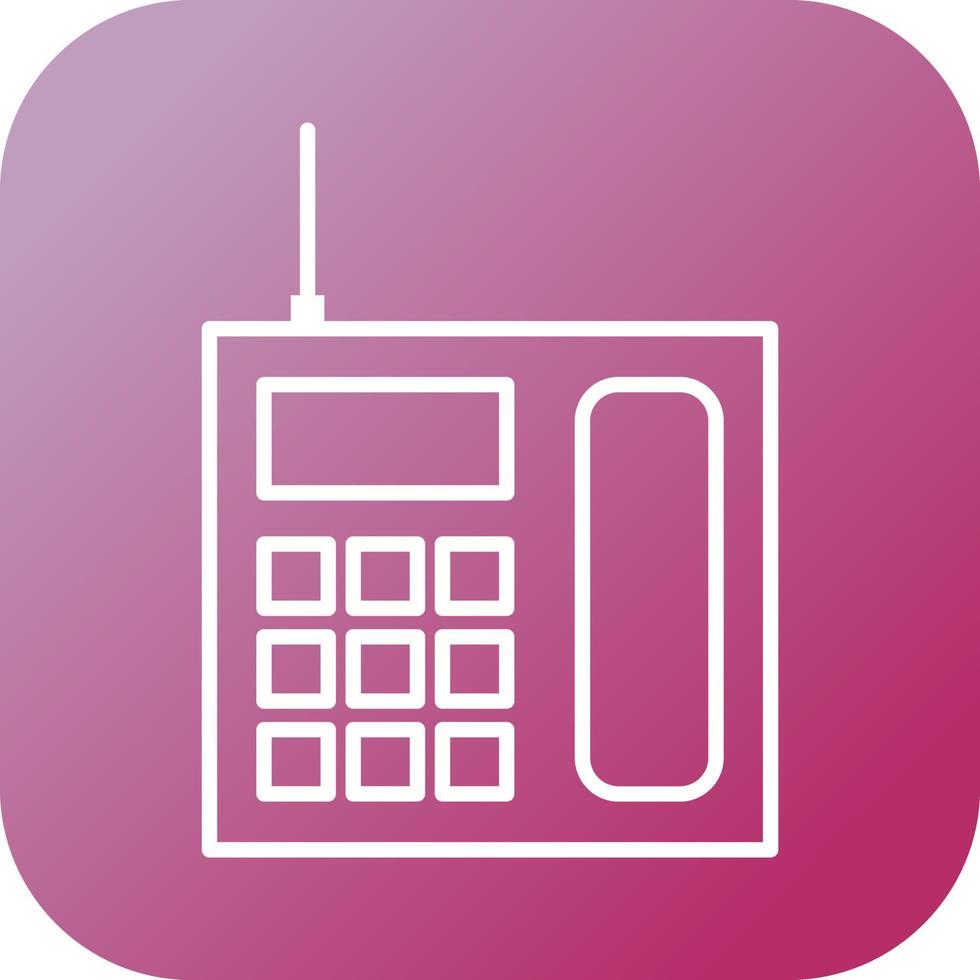 Unique Wireless Landline Phone  Vector Line Icon