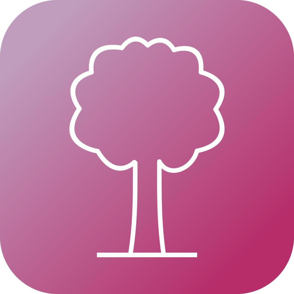 Unique Tree Vector Line Icon