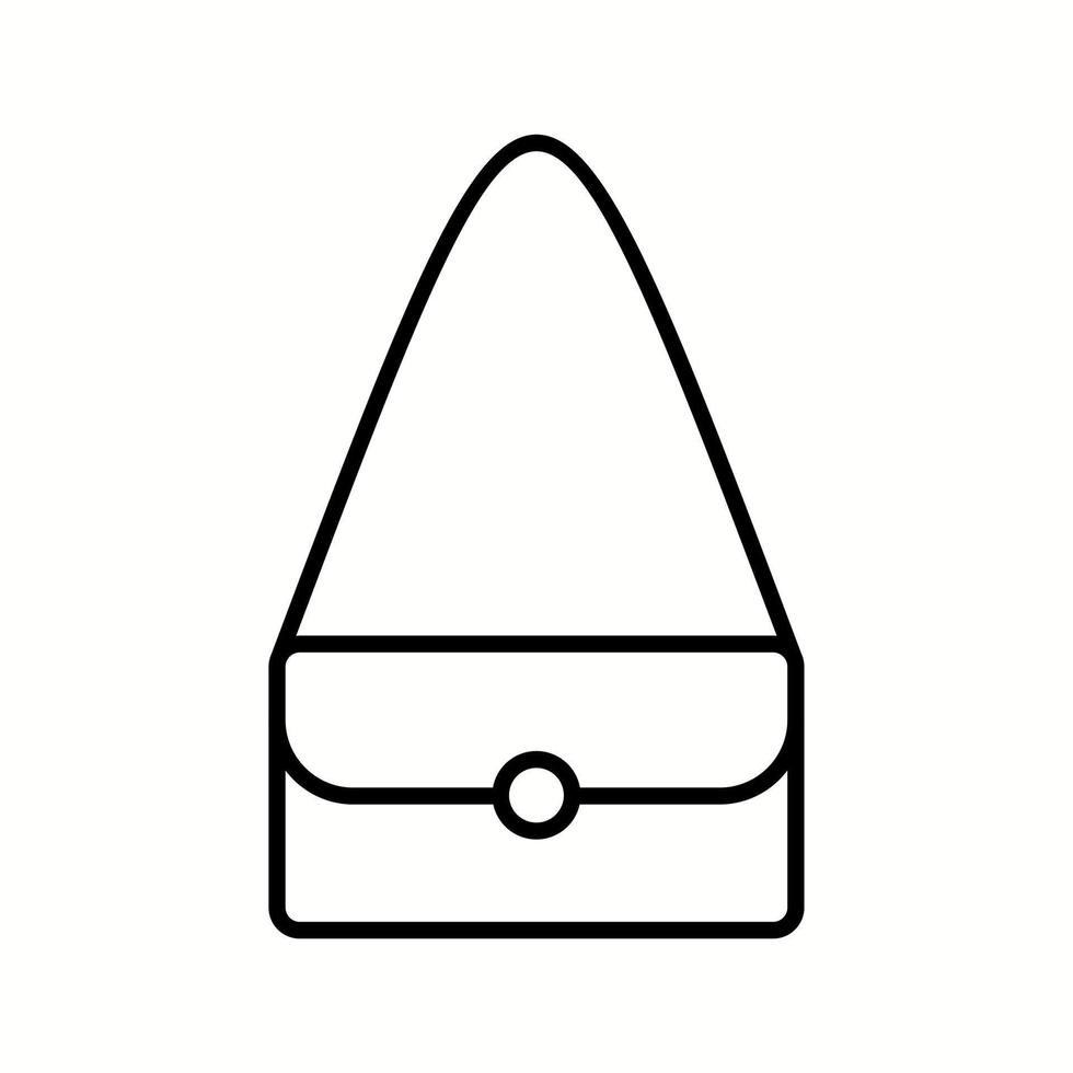 Unique Shoulder Bag Vector Line Icon