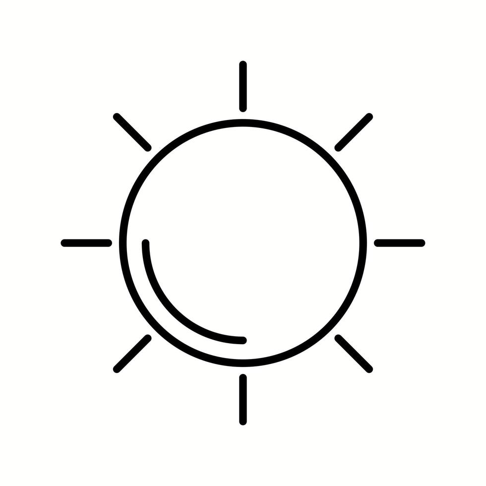 Unique Sun Vector Line Icon