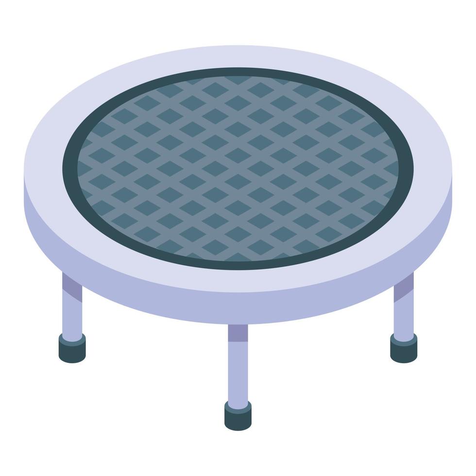 Textile trampoline icon, isometric style vector