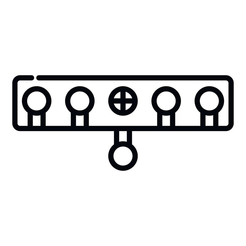 Target biathlon icon, outline style vector