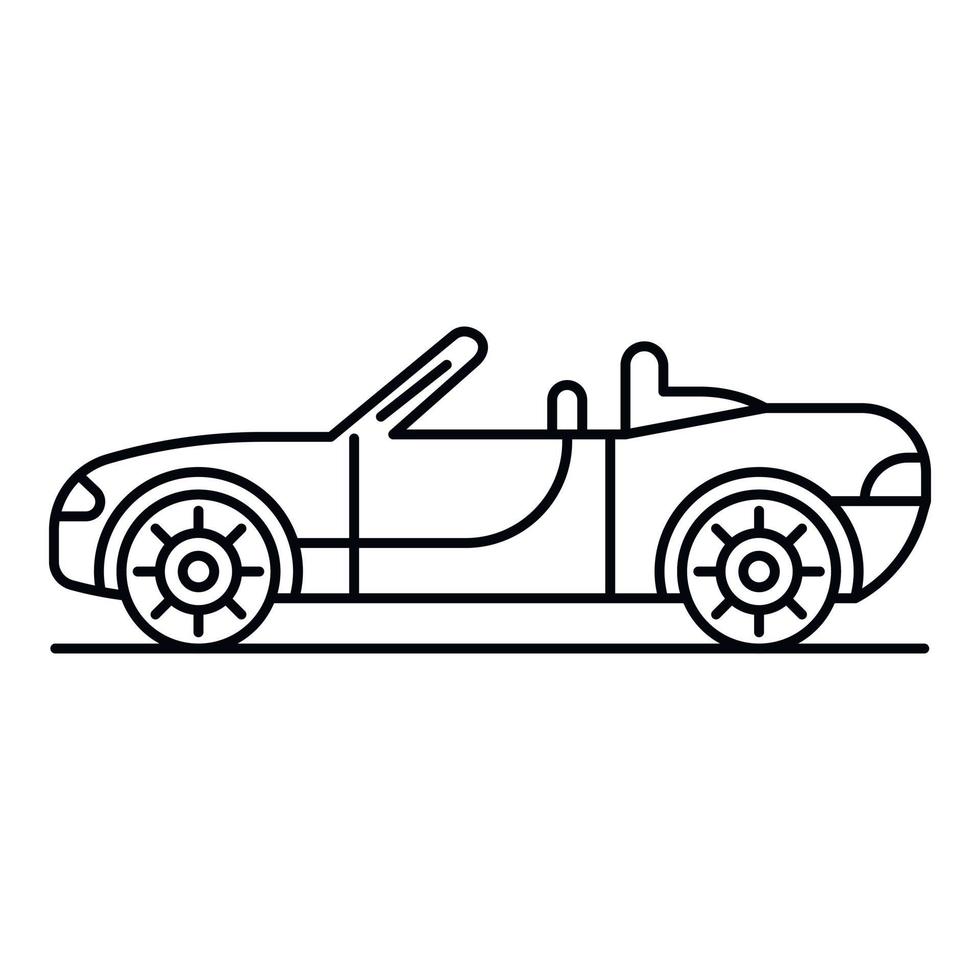 icono de cabriolet moderno, estilo de esquema vector