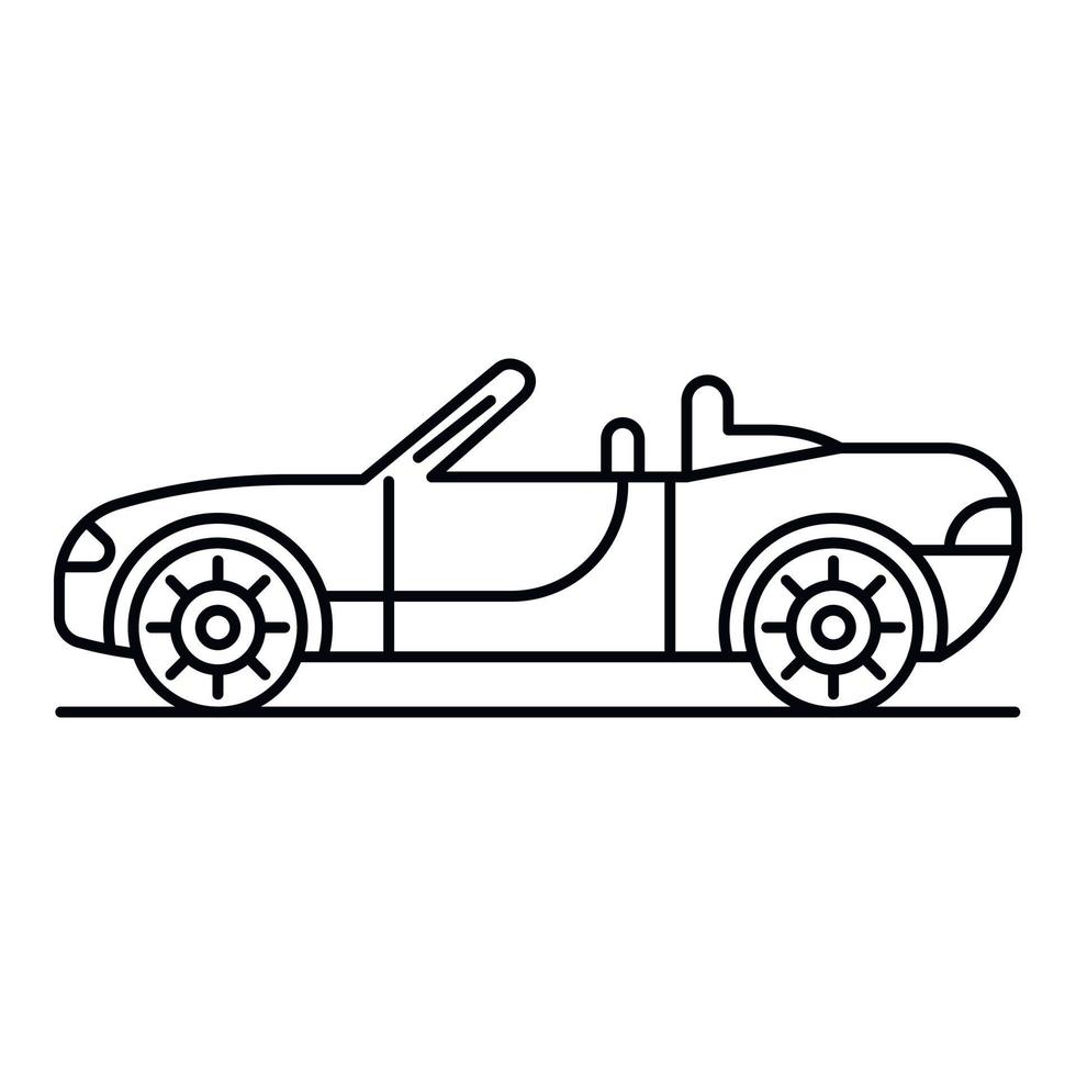 Modern cabriolet icon, outline style vector