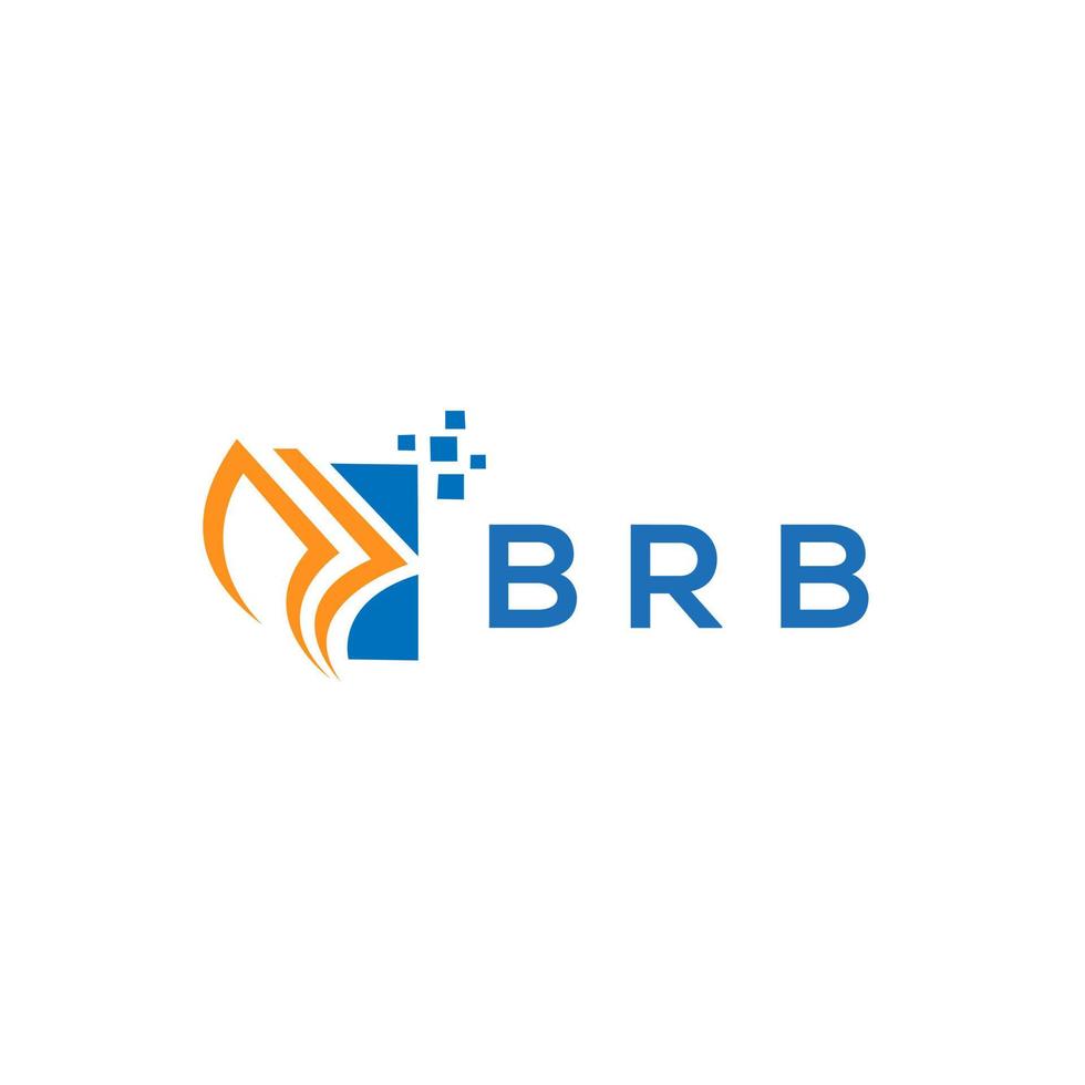 BRB credit repair accounting logo design on white background. BRB creative initials Growth graph letter logo concept. BRB business finance logo design. vector