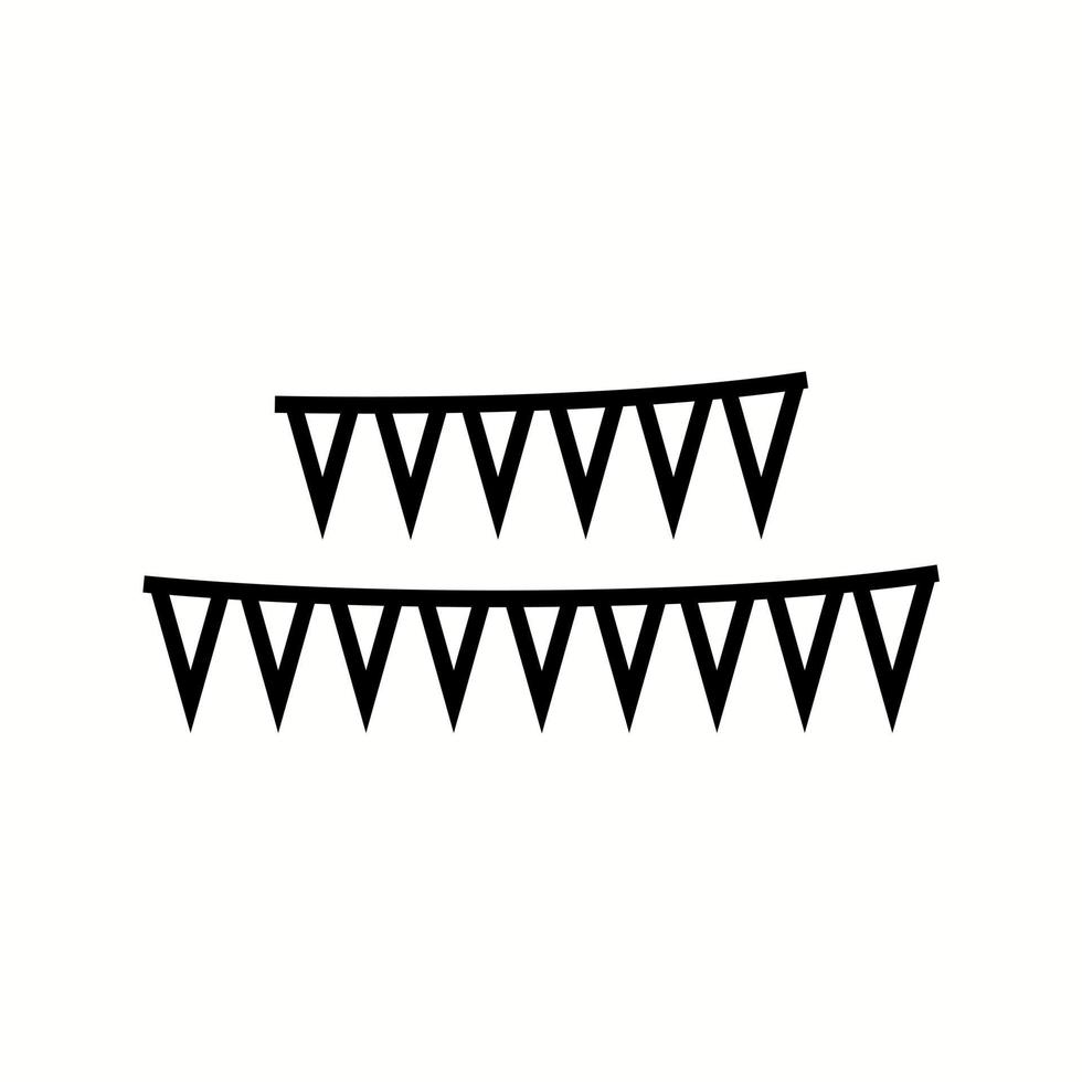 Unique Celebrations Flag Vector Line Icon