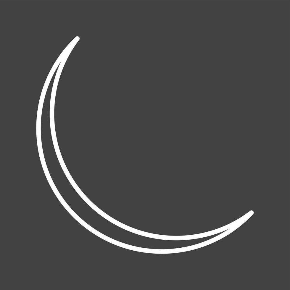 Unique New Moon Vector Line Icon