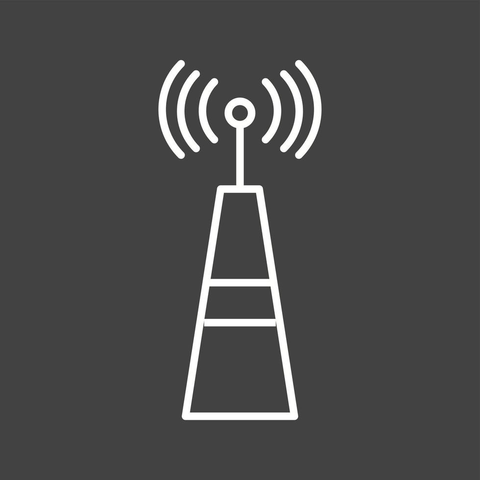 Unique Signal Tower Vector Line Icon