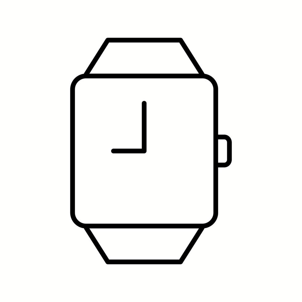 icono de línea de vector de reloj con estilo único