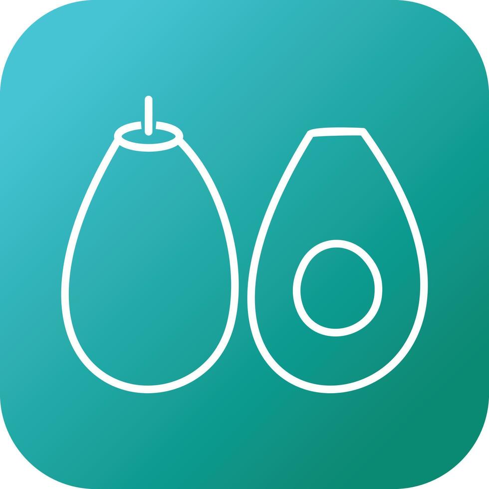 Unique avocado Vector Line Icon