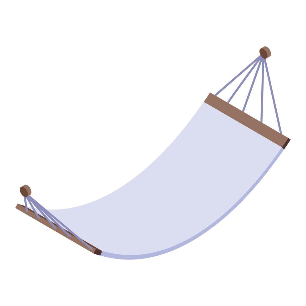 Textile hammock icon, isometric style vector