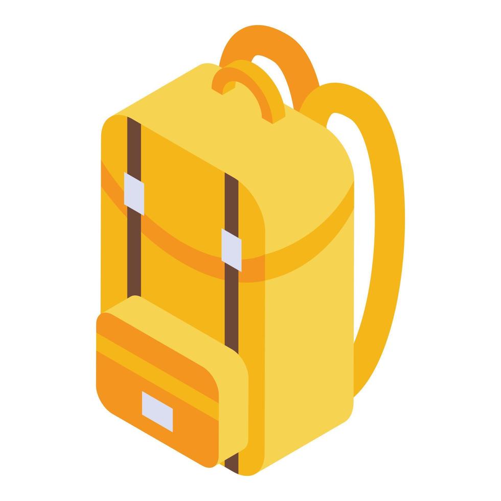 School backpack icon, isometric style vector