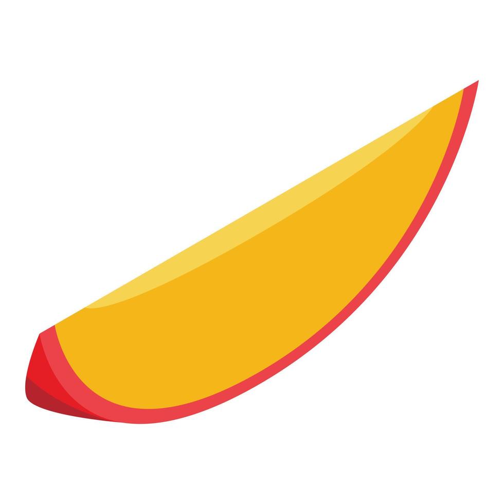 Mango slice icon, isometric style vector