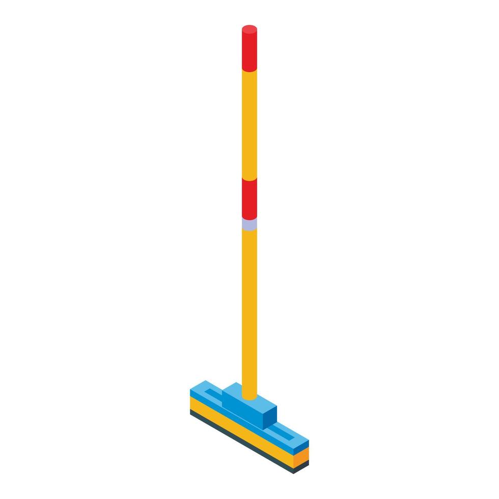 Floor mop icon, isometric style vector