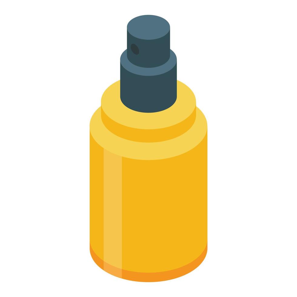 Cosmetic perfume bottle icon, isometric style vector