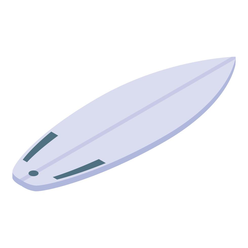 White surfboard icon, isometric style vector