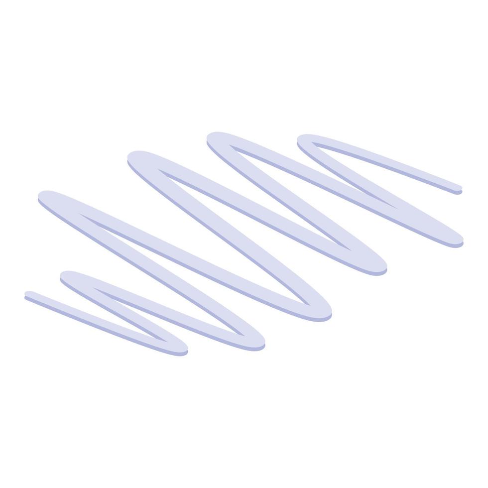 Parasite white worm icon, isometric style vector