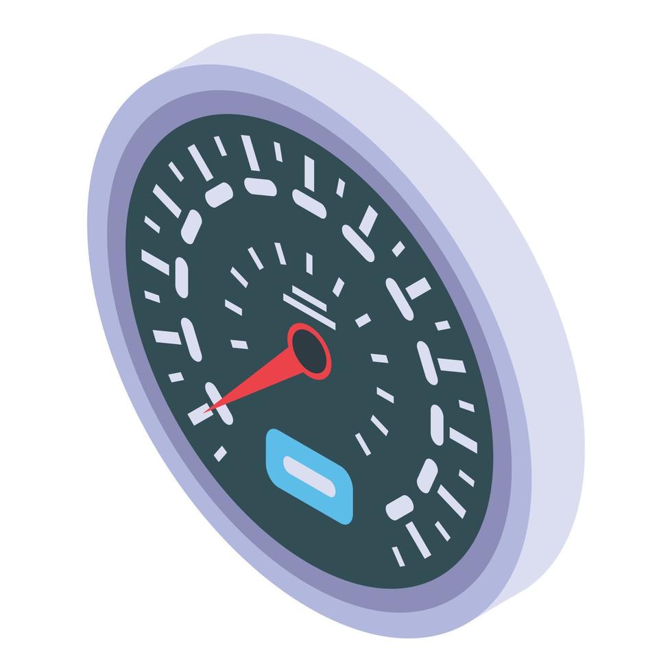 European speedometer icon, isometric style vector