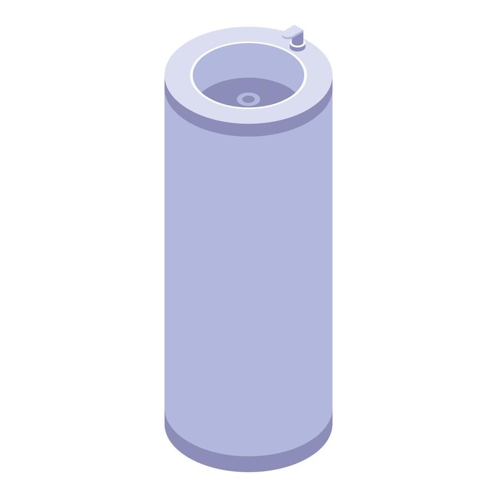 City drinking fountain icon, isometric style vector