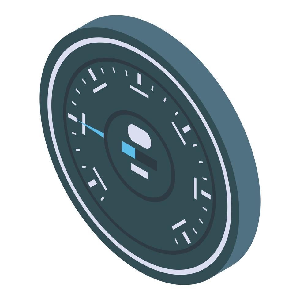 Speedometer icon, isometric style vector